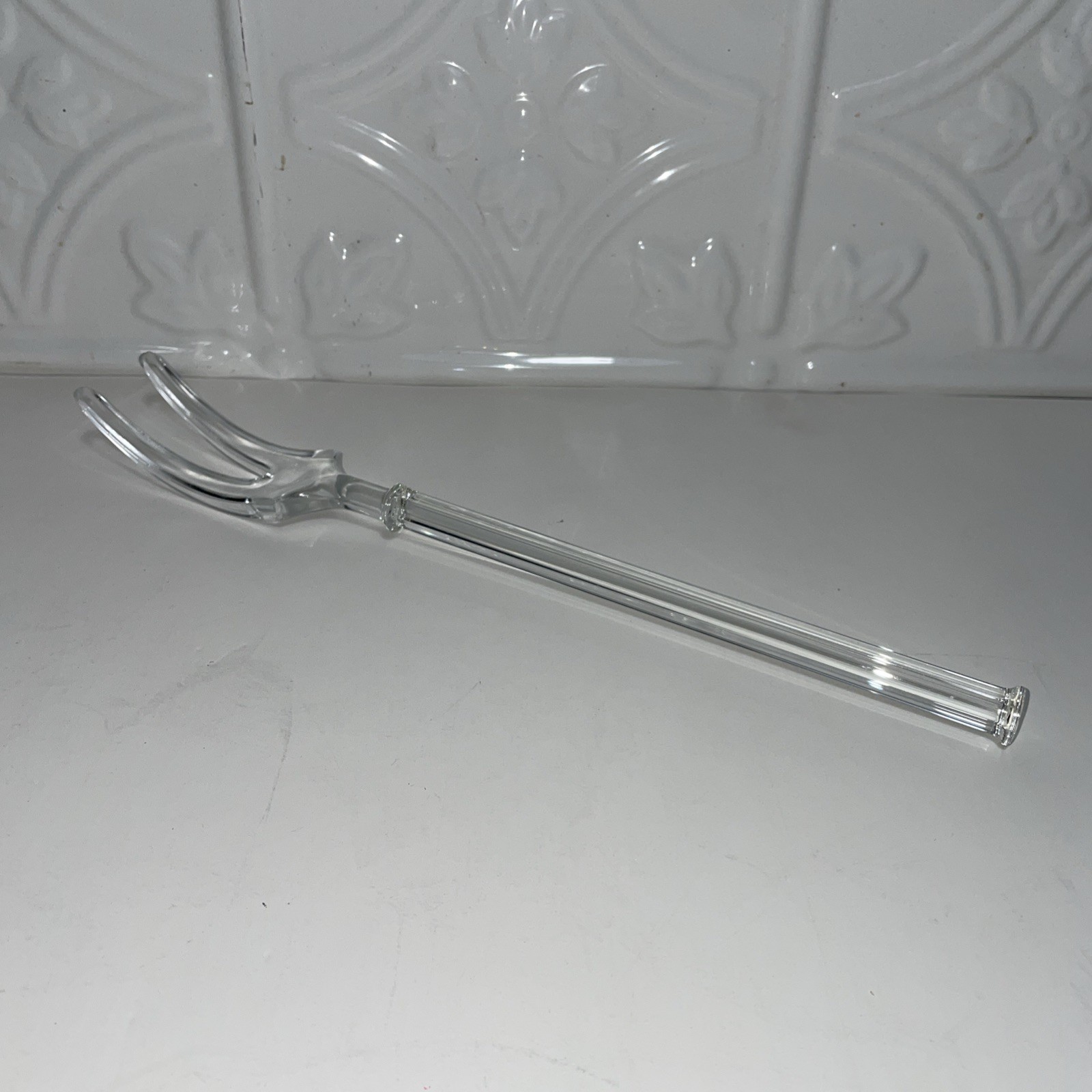 Depression Era Glass Salad Fork Clear 9 3/4" L