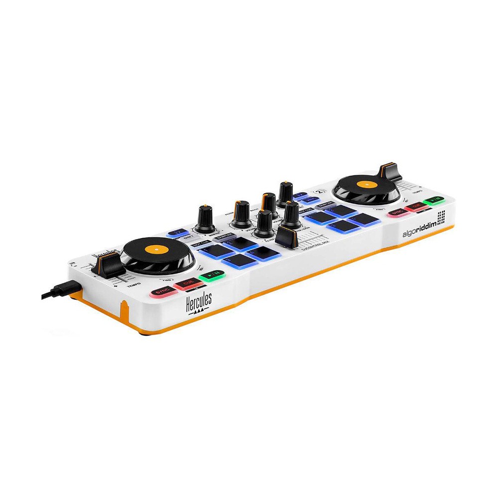 Hercules DJControl Mix DJ Software Controller with Two Jog Wheels, White
