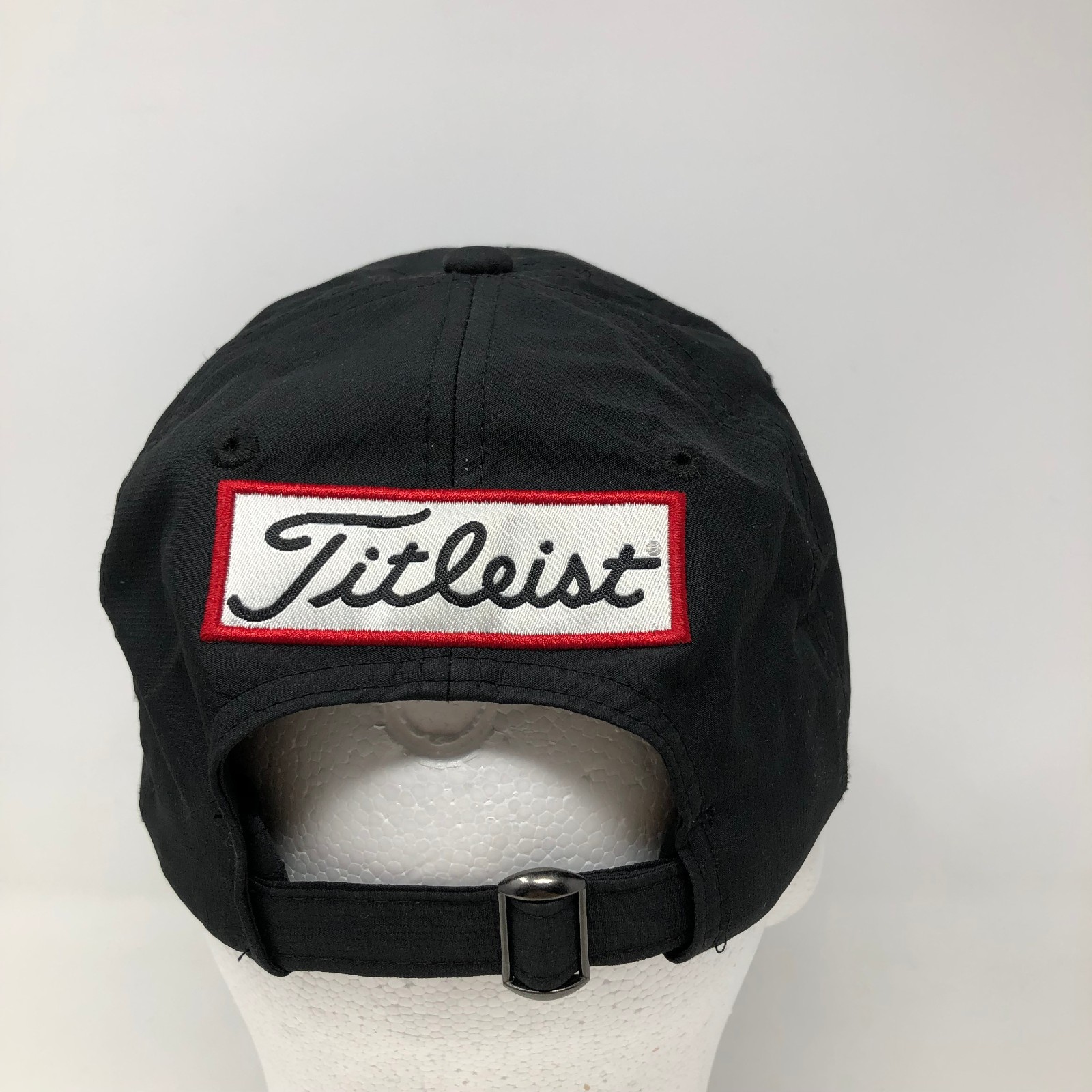 Titleist Performance Pro V1 FJ Logo Black White Adjustable Golf Hat EXCELLENT
