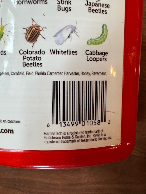 Garden Tech SEVIN Insect Killer Spray Protects Vegetables & Flowers 1 quart