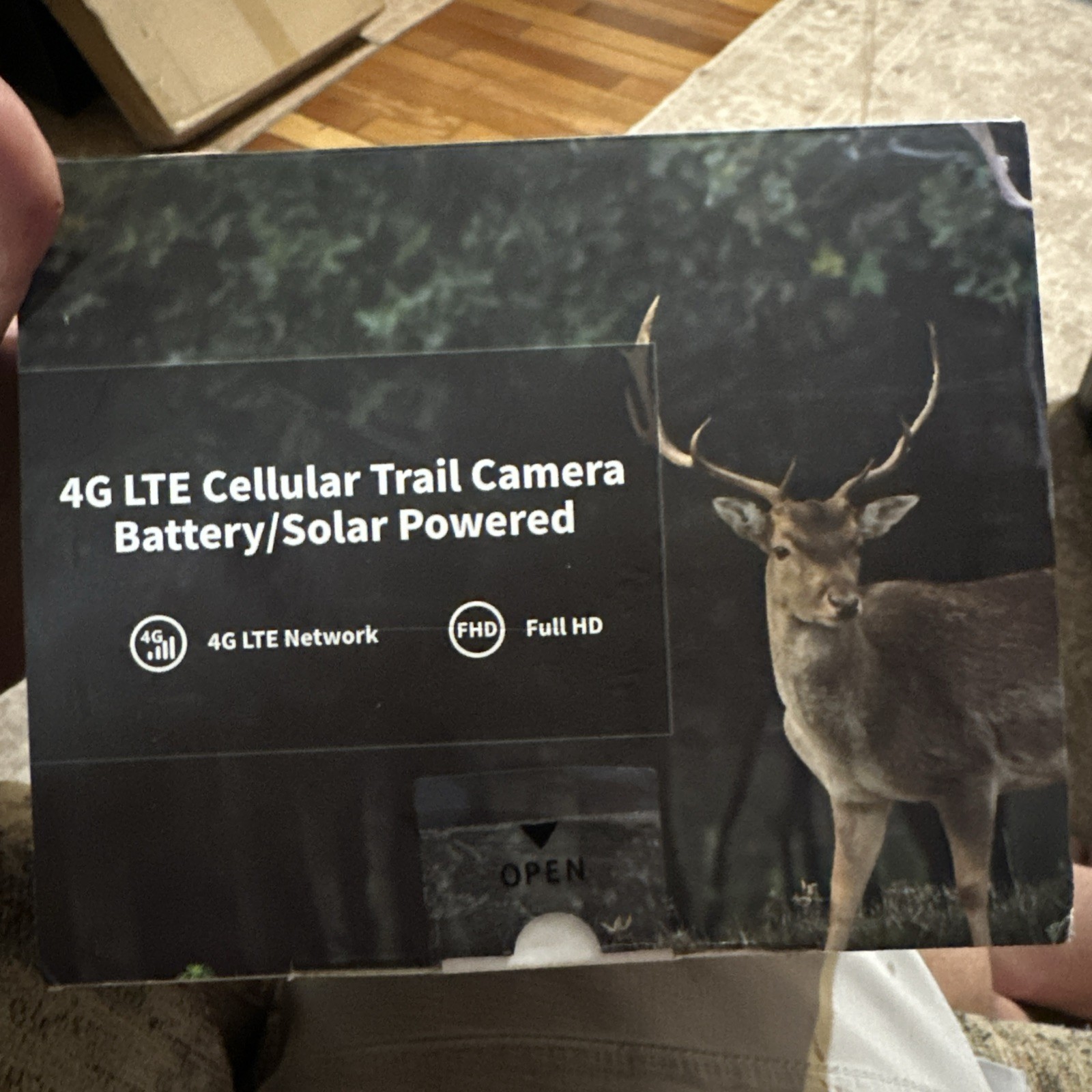 SEHMUA 4G LTE Cellular Trail Camera Solar Powered Battery new open box