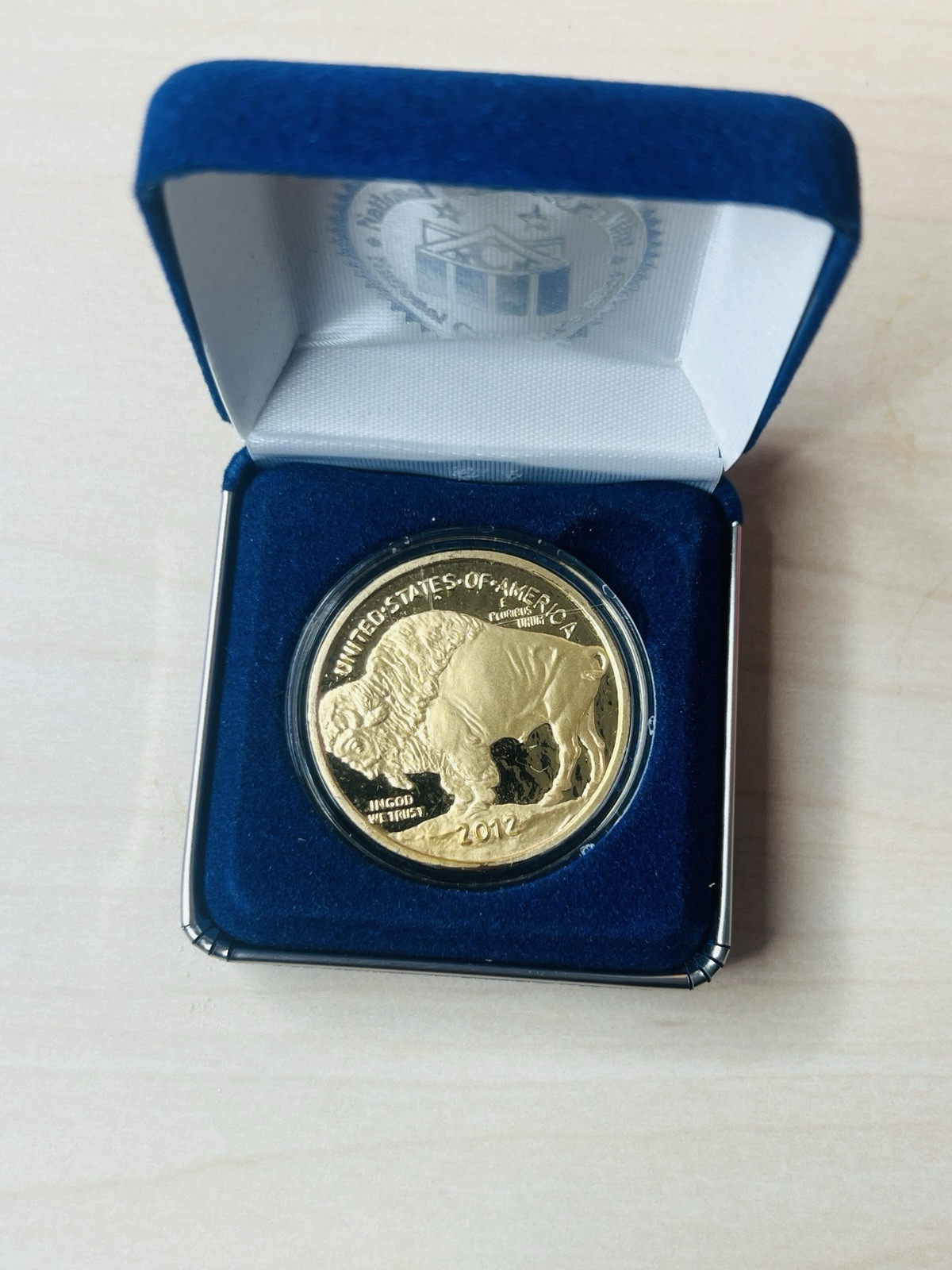 2012 $50 Buffalo Proof 24KT Gold Plated National Collectors Mint Fantasy Coin