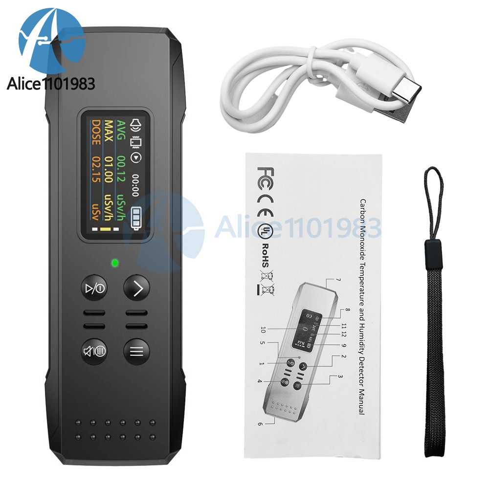 Portable Nuclear Radiation Detector X Gamma Beta Ray Detection Geiger Counter