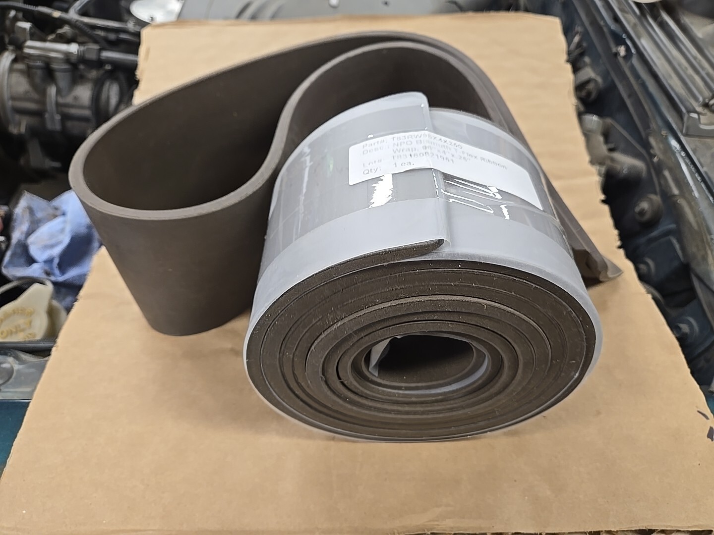 NPO  Bismuth t-flex ribbon wrap Radiation Sheilding 96"X4"X25' T83RW96X4X250