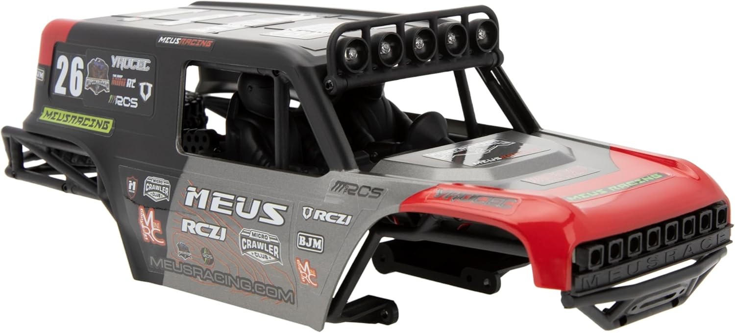 MEUS Racing MB18 TRX4M Body & Chassis Kit for Traxxas Red&black