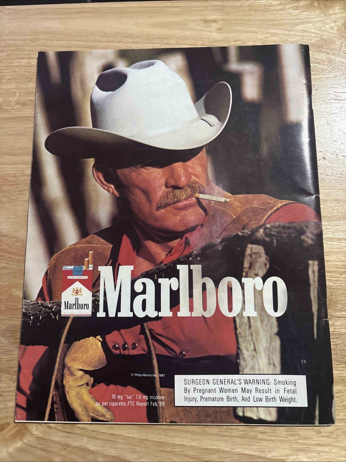 1989 Baltimore Orioles Game Program Marlboro Ad on Back Cover