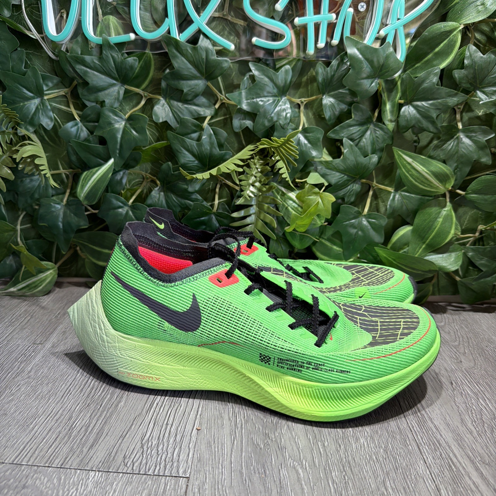 Nike Trainers Men Size 9 ZoomX Vaporfly Next% 2 Ekiden Green Carbon Marathon Run