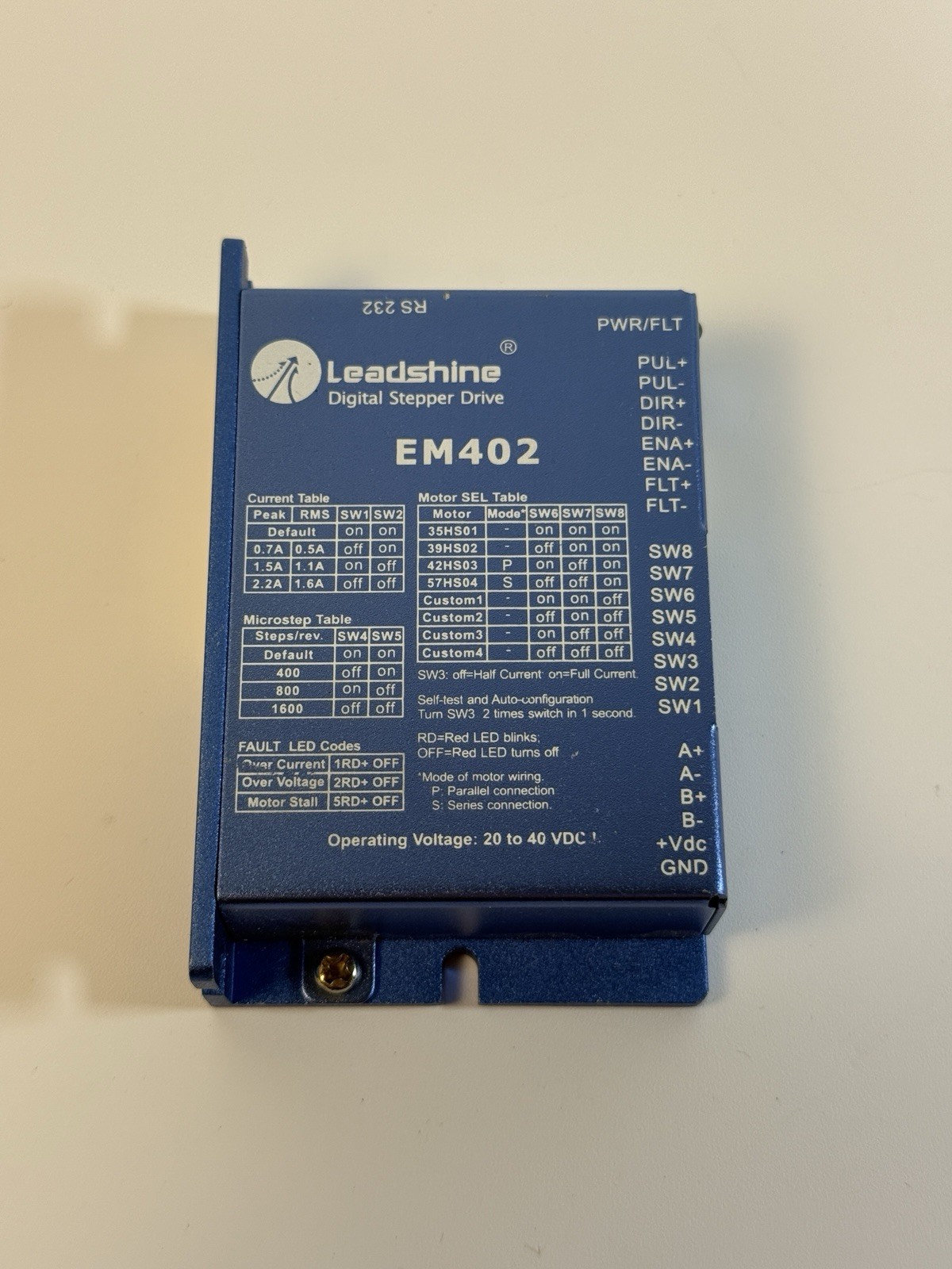 Leadshine Digital Stepper Drive EM402 ~ EM402PbF