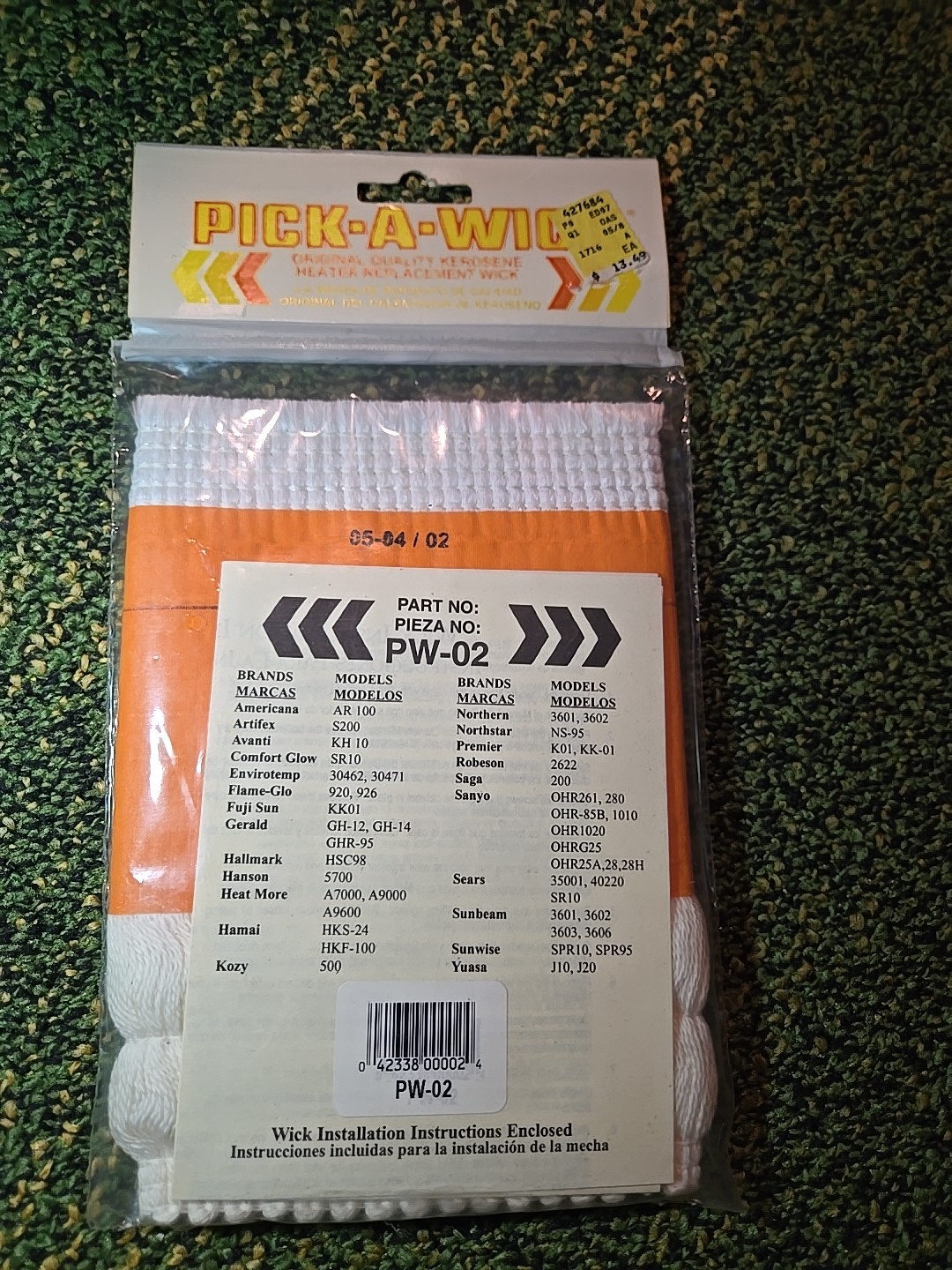 Kerosene Heater Replacement Wick,No PW-02,  World Marketing Of America