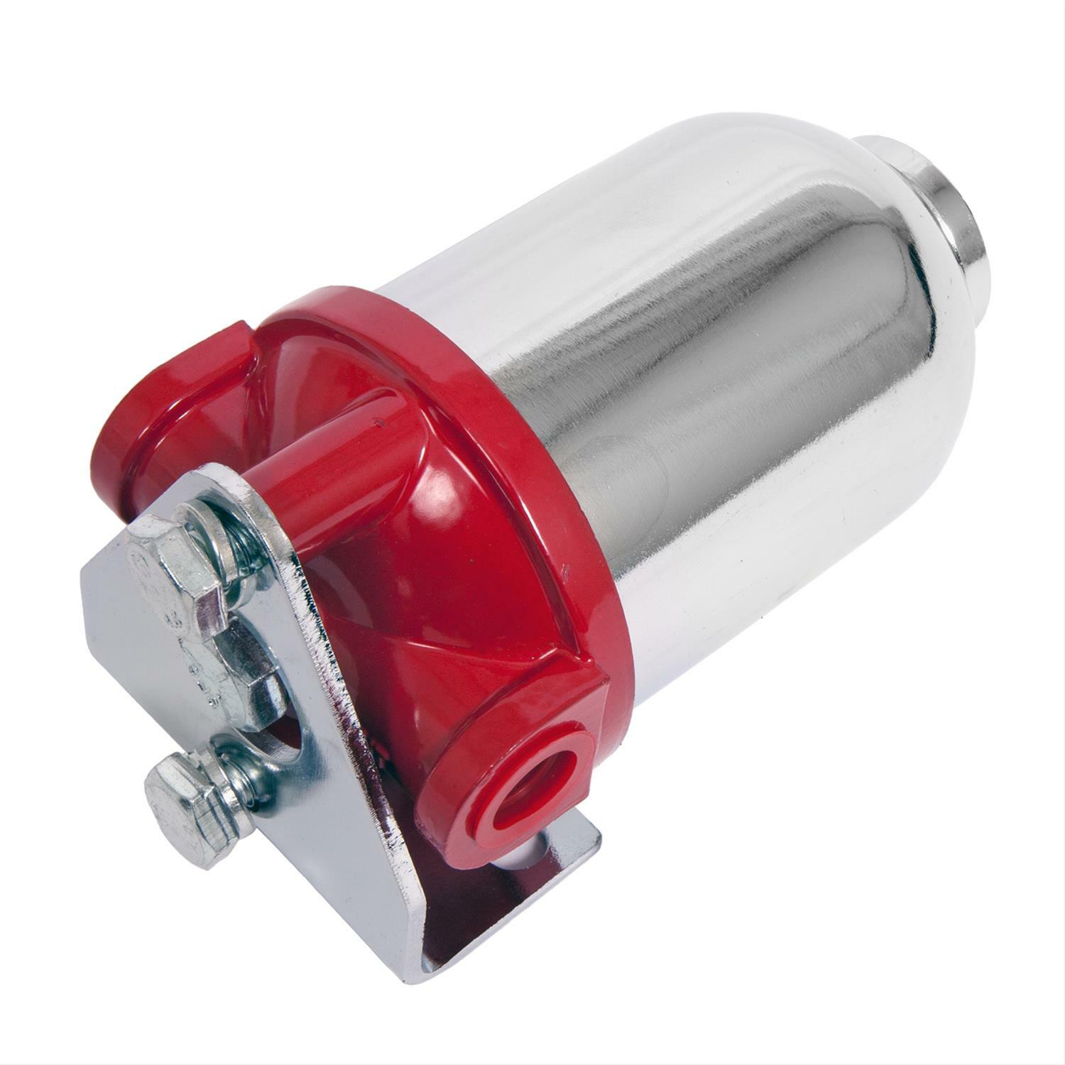 Small Universal Canister Style Fuel Filter 3/8" In & Out 90 GPH at 7 PSI Flow