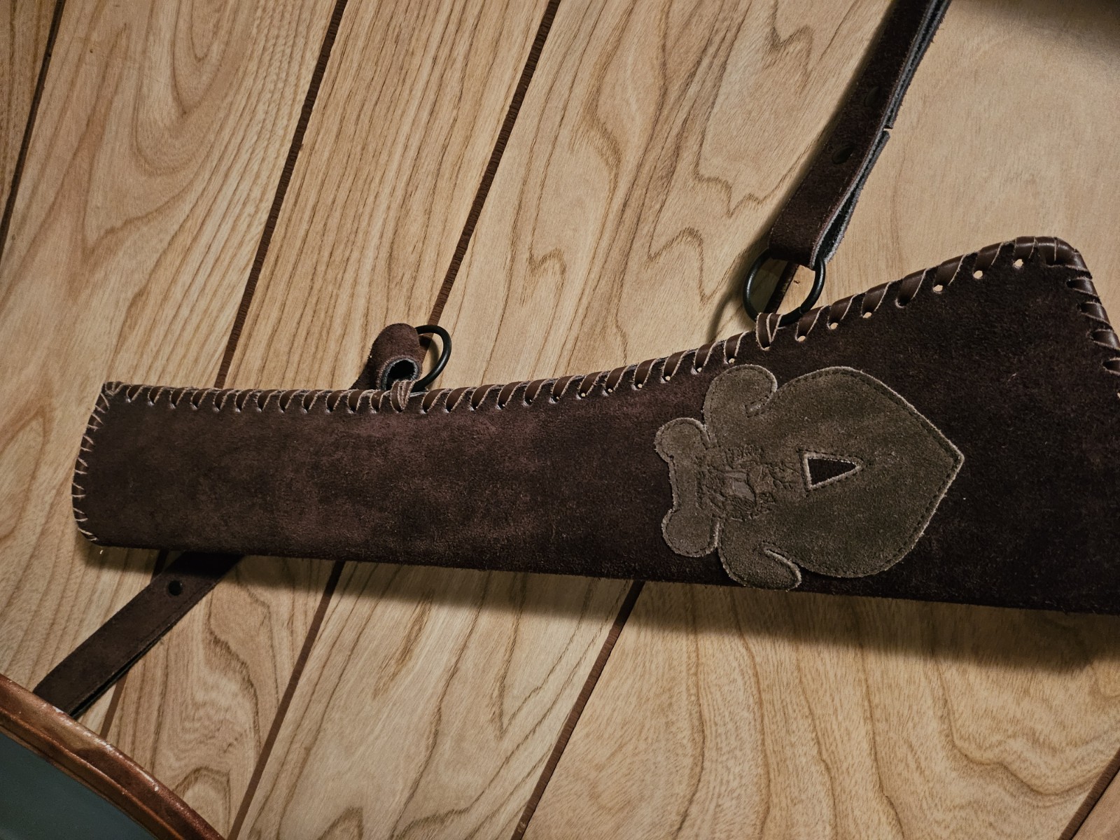 Suede Leather Brown Archery Belt Quiver Medieval Style Excellent Condition