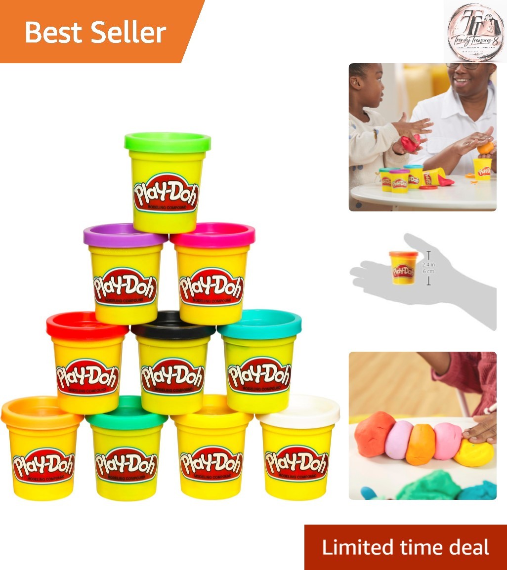Vibrant 10-Pack Play Doh Modeling Compound - Non-Toxic Creative Toy for Ages 2+