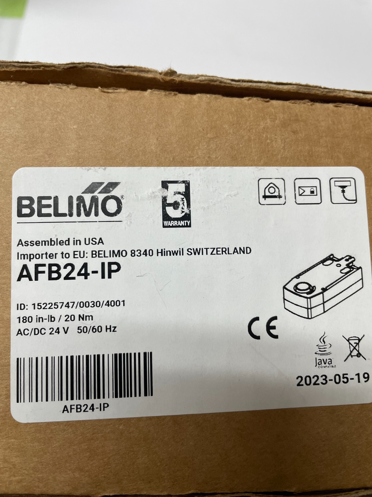 BELIMO AFB24-IP FAIL SAFE  ACTUATOR