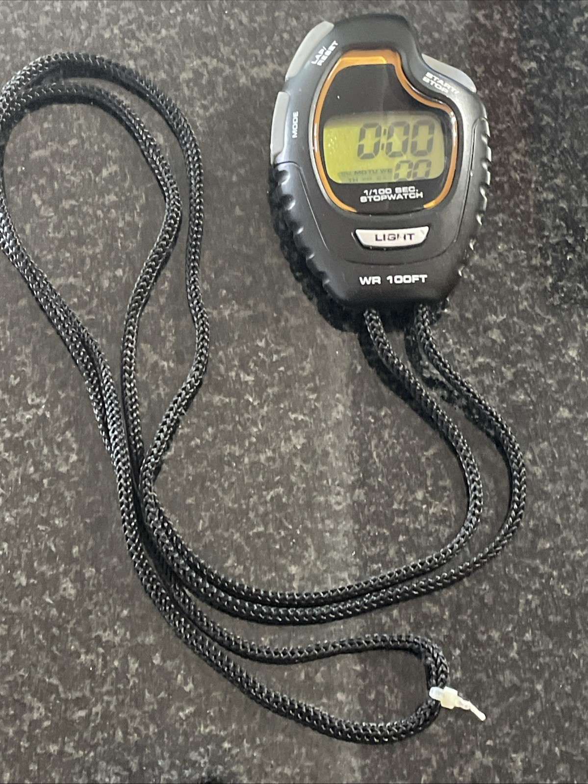 Old School Digital Stopwatch 1/100 sec. / WR100FT