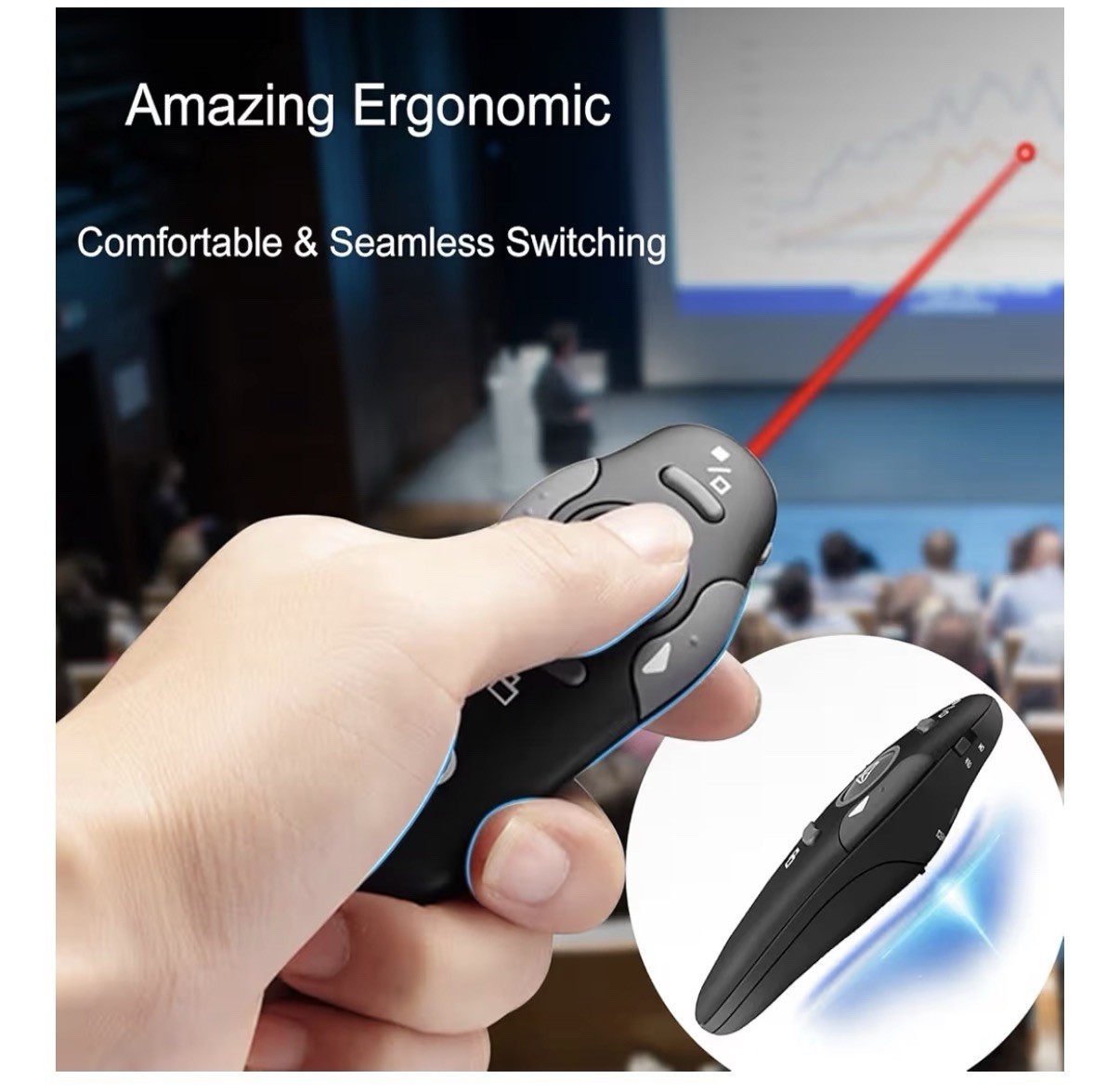 Laser Pointer Power Point Presentation Remote Control Wireless USB PPT Presenter