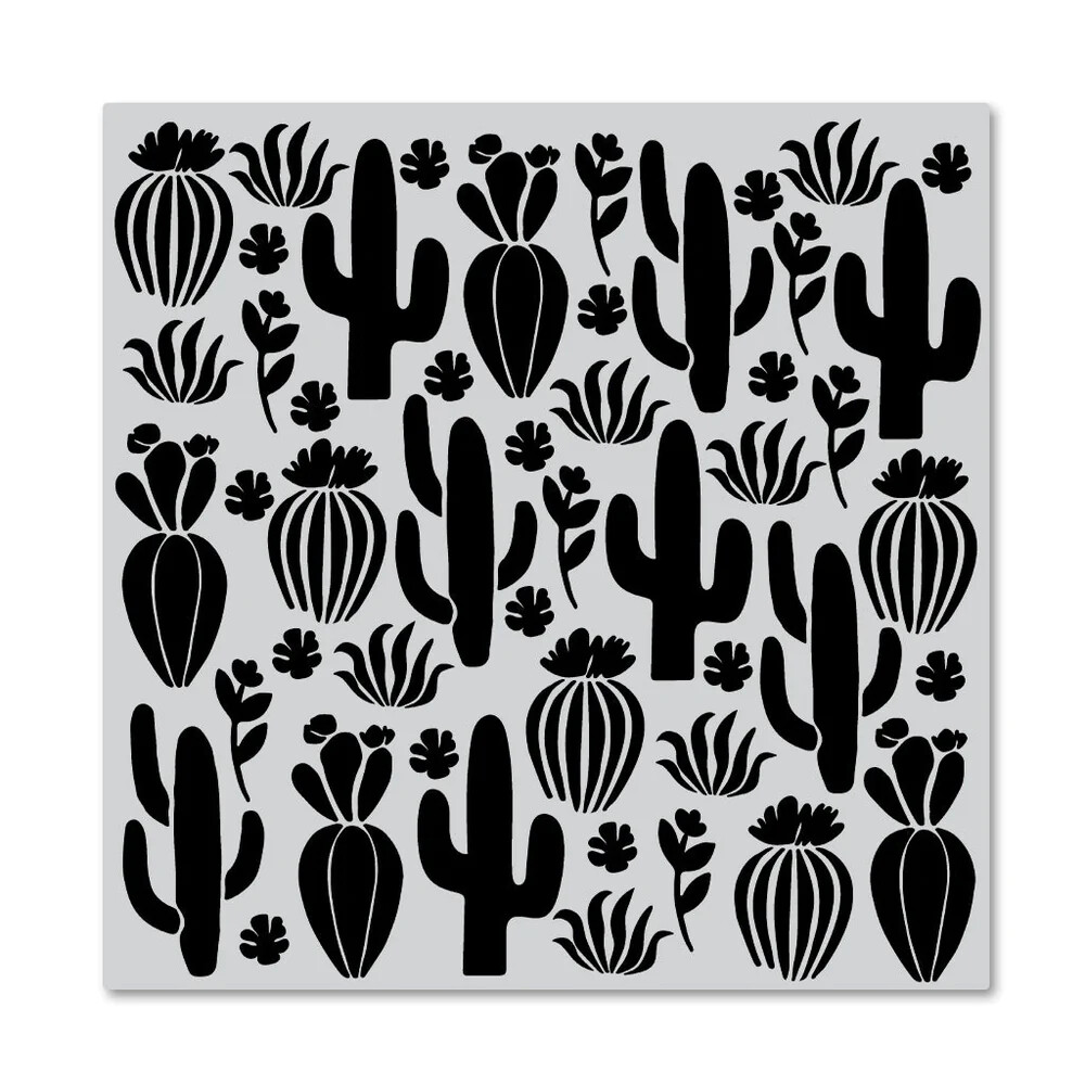 Hero Arts "CACTUS" Background Cling Bold Prints Stamp 6"x6" 2022