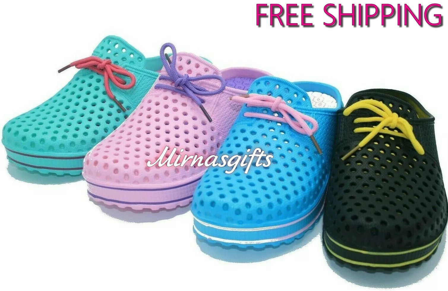 Women Clogs Shoes Slip on Open Back Lace Garden Water   6 - 11