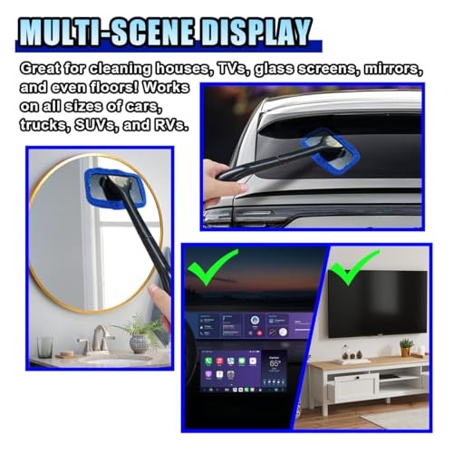 LAINLOY 7 Pack Microfiber Cloths, Replaceable Car Inside Windshield Cleaning