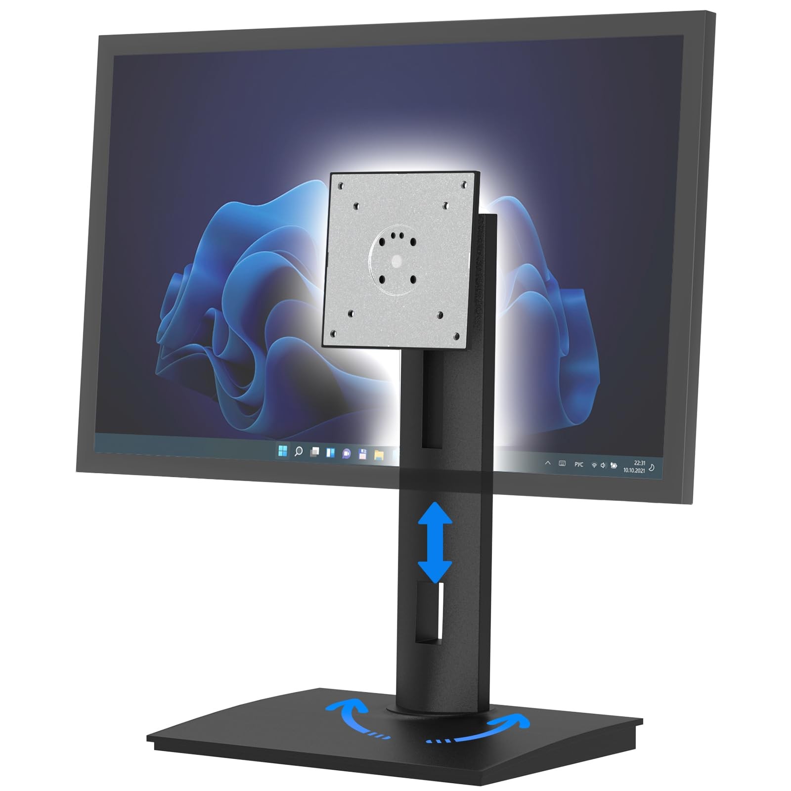 Vesa Monitor Stand Spring Height Adjustment Swivel and Tilt Vesa Stand Rotati...