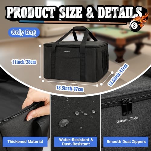 Pool Ball Cleaner Storage Bag, Compatible with Most Pool Ball Cleaner