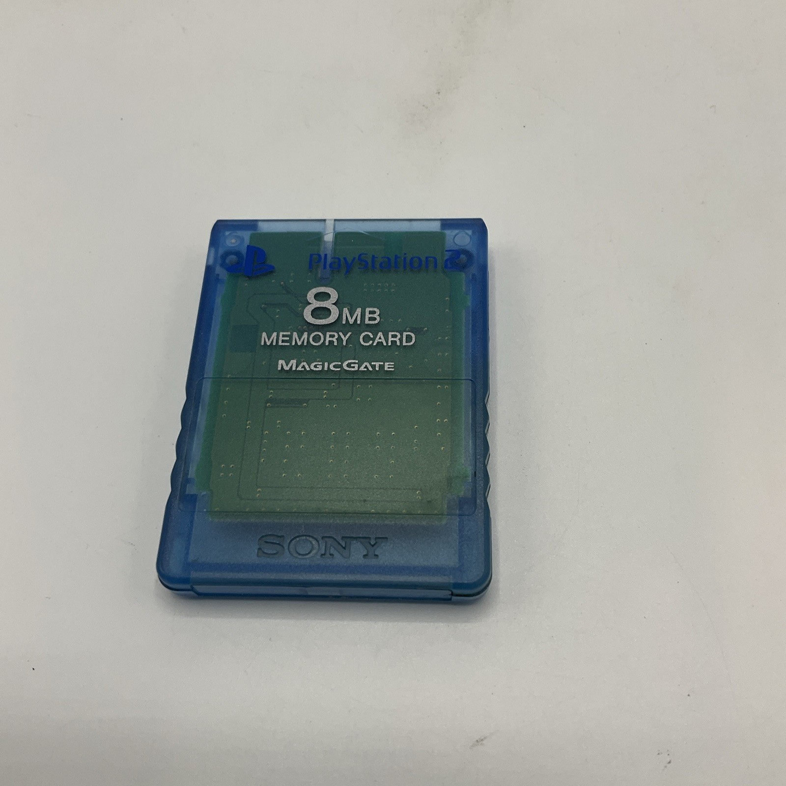 Sony PlayStation 2 OEM 8MB Memory Card Magic Gate PS2 - Clear Blue SCPH-10020