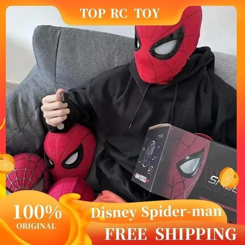 Spider-Man Mask Moving Arachnid Eyes Chin Control Eyes Helmet Masks Props Gift