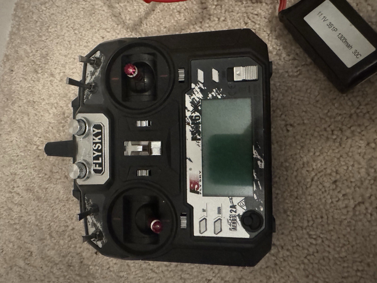 Custom-Built Carbon Fiber FPV Drone + FlySky FS16 Controller + 3S Battery