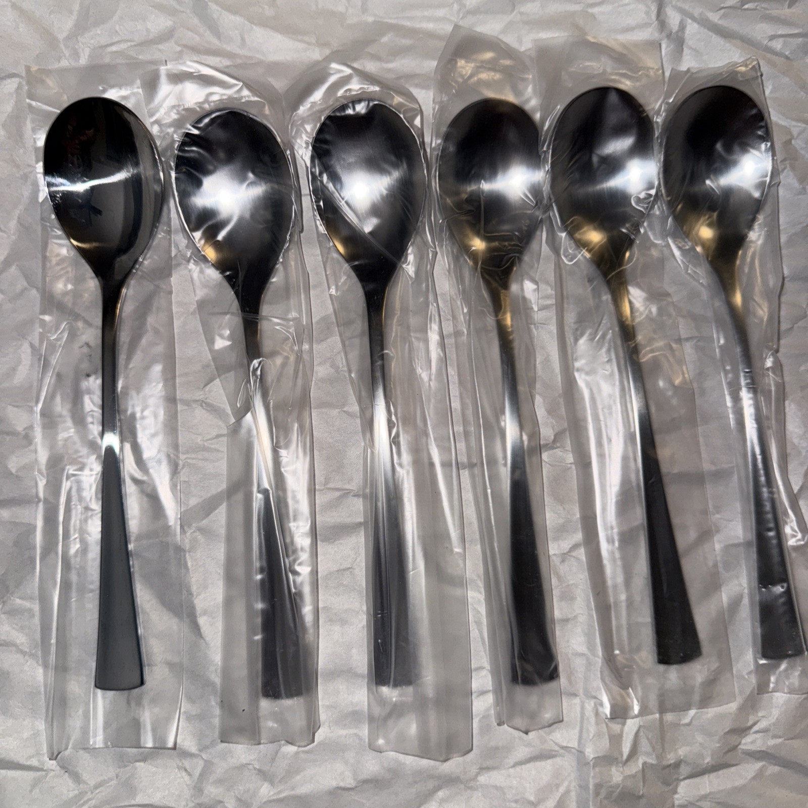 Reed & Barton Stainless Set 6 NEW OLD STOCK Narvik Rebacraft Korea Spoons 6.75”