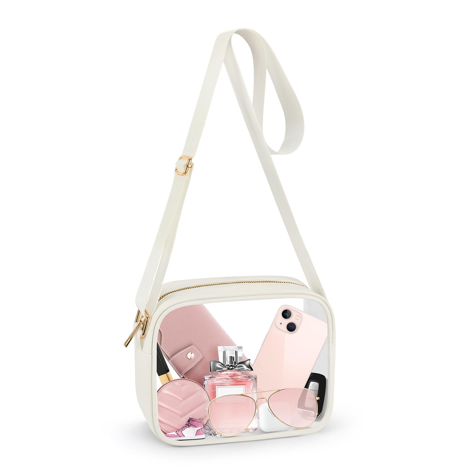 KETIEE Clear Crossbody Bag, Stadium Approved Clear Purse Bag for Concerts Spo...