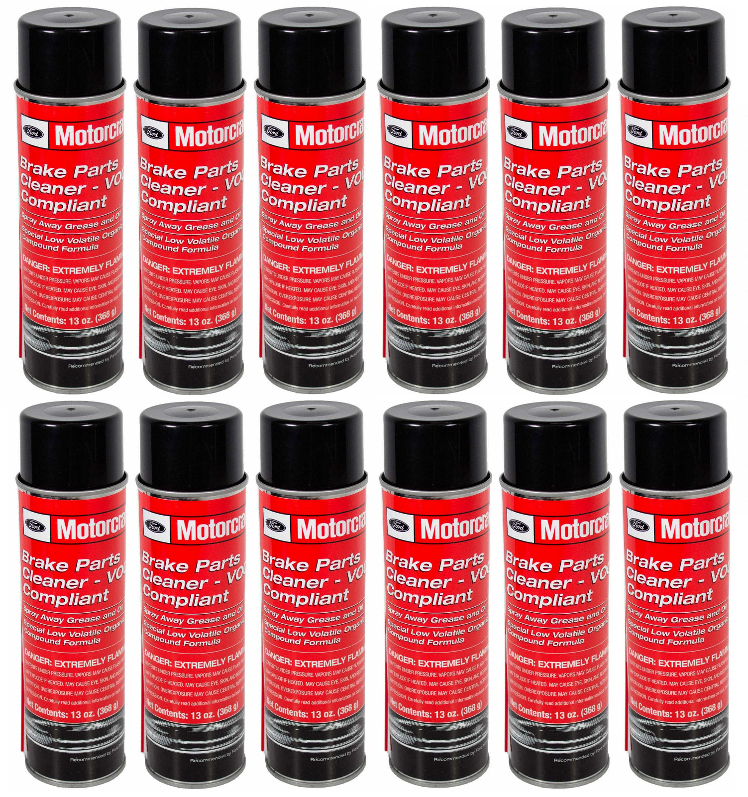CASE OF 12 NEW 13oz. CANS OF FORD MOTORCRAFT PM-4-A METAL BRAKE PARTS CLEANER