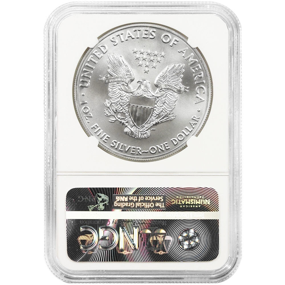 1998 $1 American Silver Eagle NGC MS69 Brown Label
