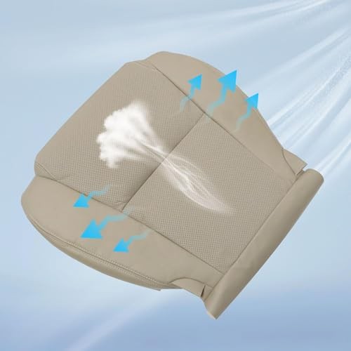 Driver Side Bottom Perforated Leather Seat Cover Compatible with Lexus Tan