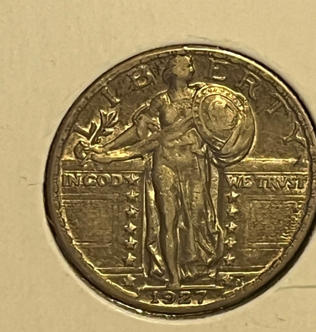 1927 Standing Liberty Quarter Solid EF / AU