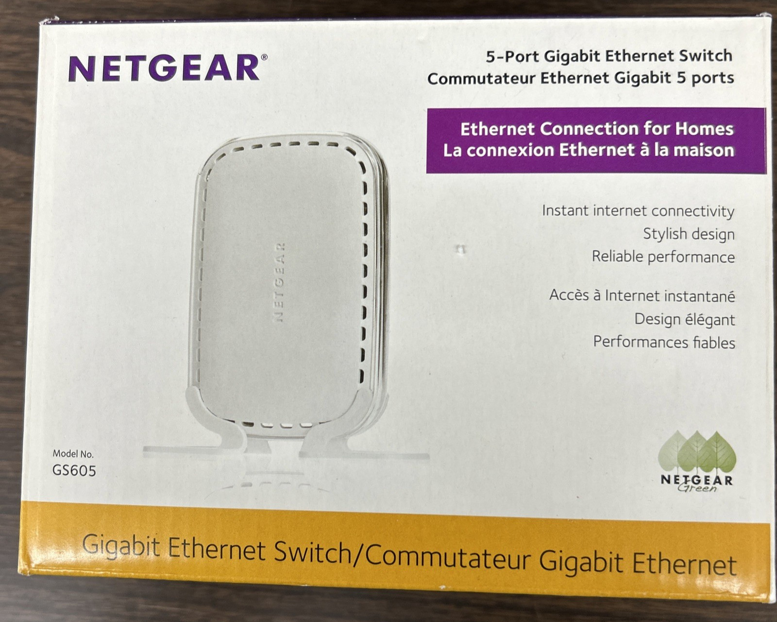 NETGEAR 5-Port Gigabit Ethernet Switch / Model GS605 (NEW)