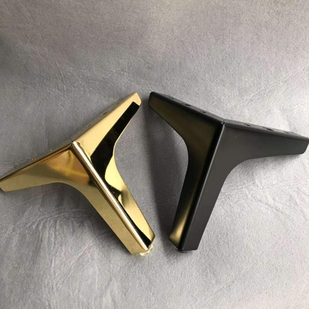 Set of 4 Gold Metal Sofa Legs - Heavy Duty Triangle Furniture Feet 4 Inch