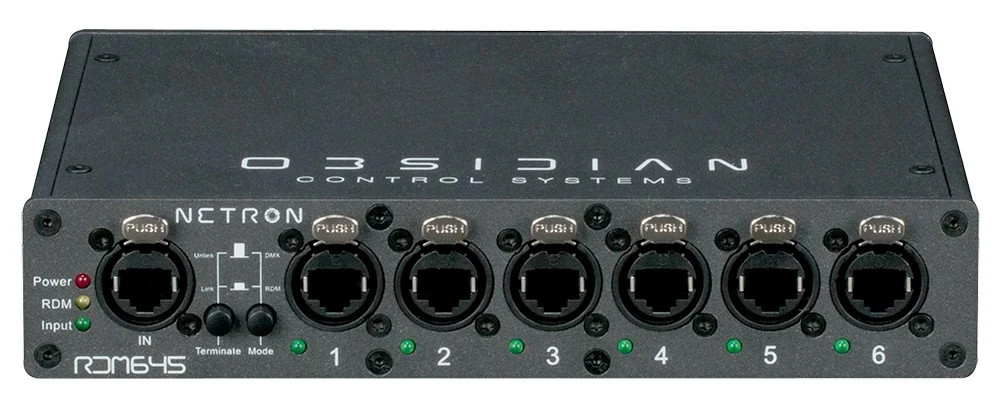 Obsidian Control Systems RDM645-RST 6 Port DMX/RDM Isolated Splitter with RJ45