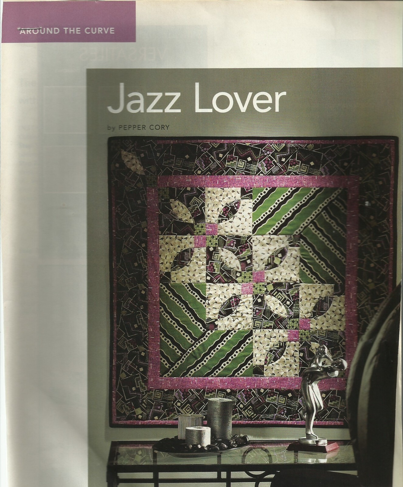 C0457  JAZZ LOVER WALLHANGING QUILT  PATTERN/INSTRUCTIONS