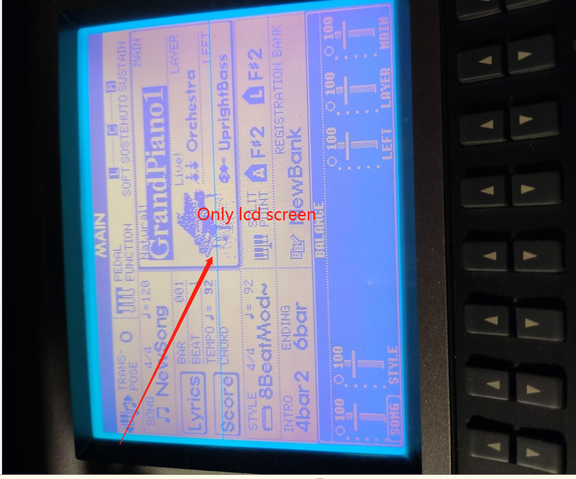 only Lcd display screen Replacement for Yamaha Clavinova Piano CVP- 208 CVP208