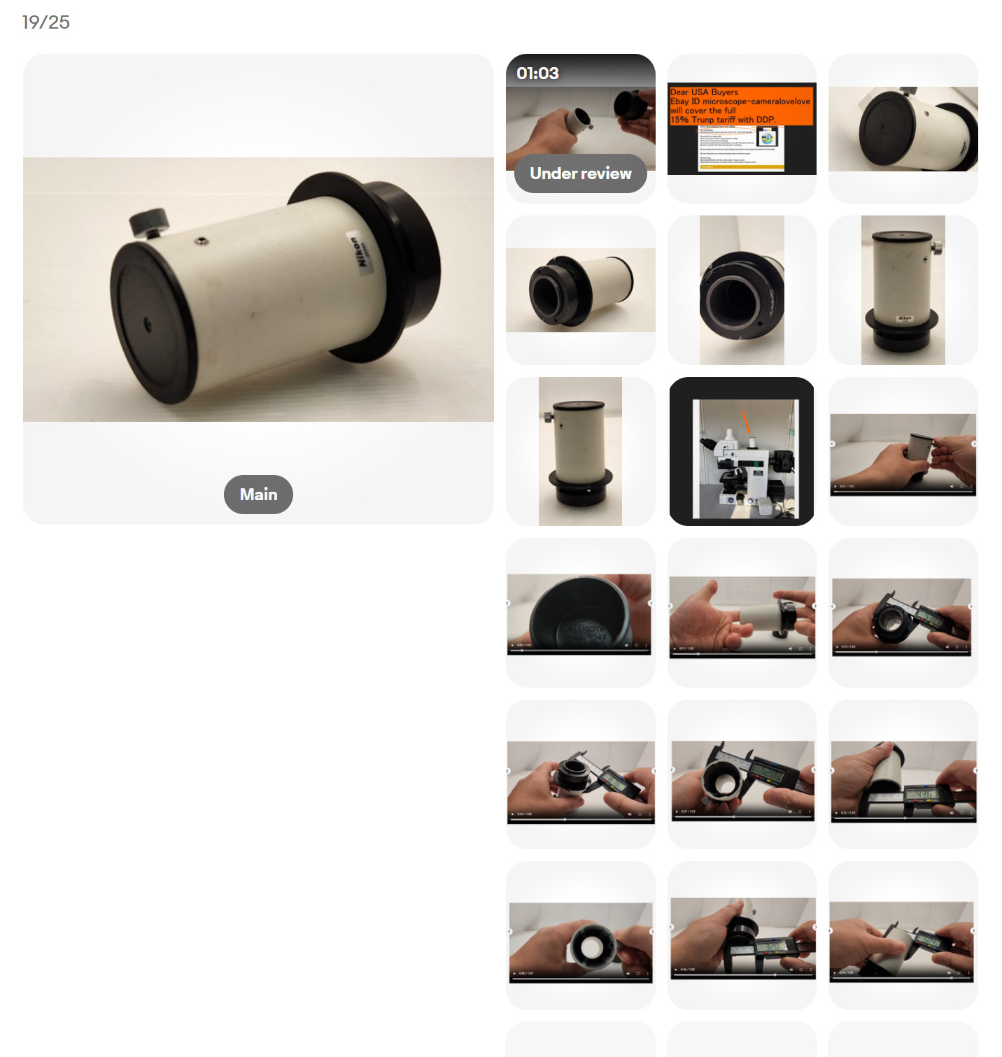 Nikon Photo Tube microscope parts for E1000 34855