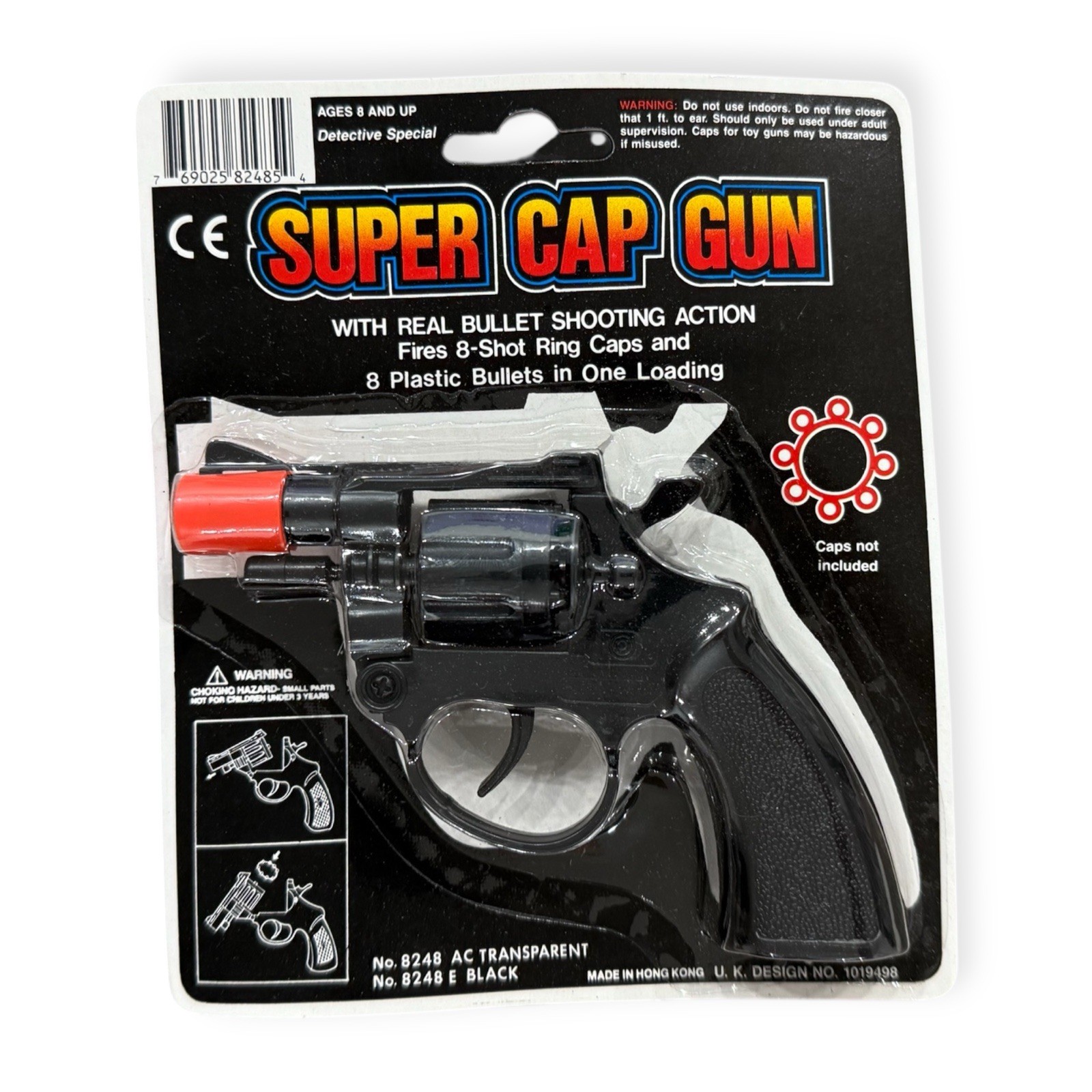 VINTAGE 80/90s NK SUPER CAP GUN DETECTIVE SPECIAL TOY, #8248 - NOS, SEALED