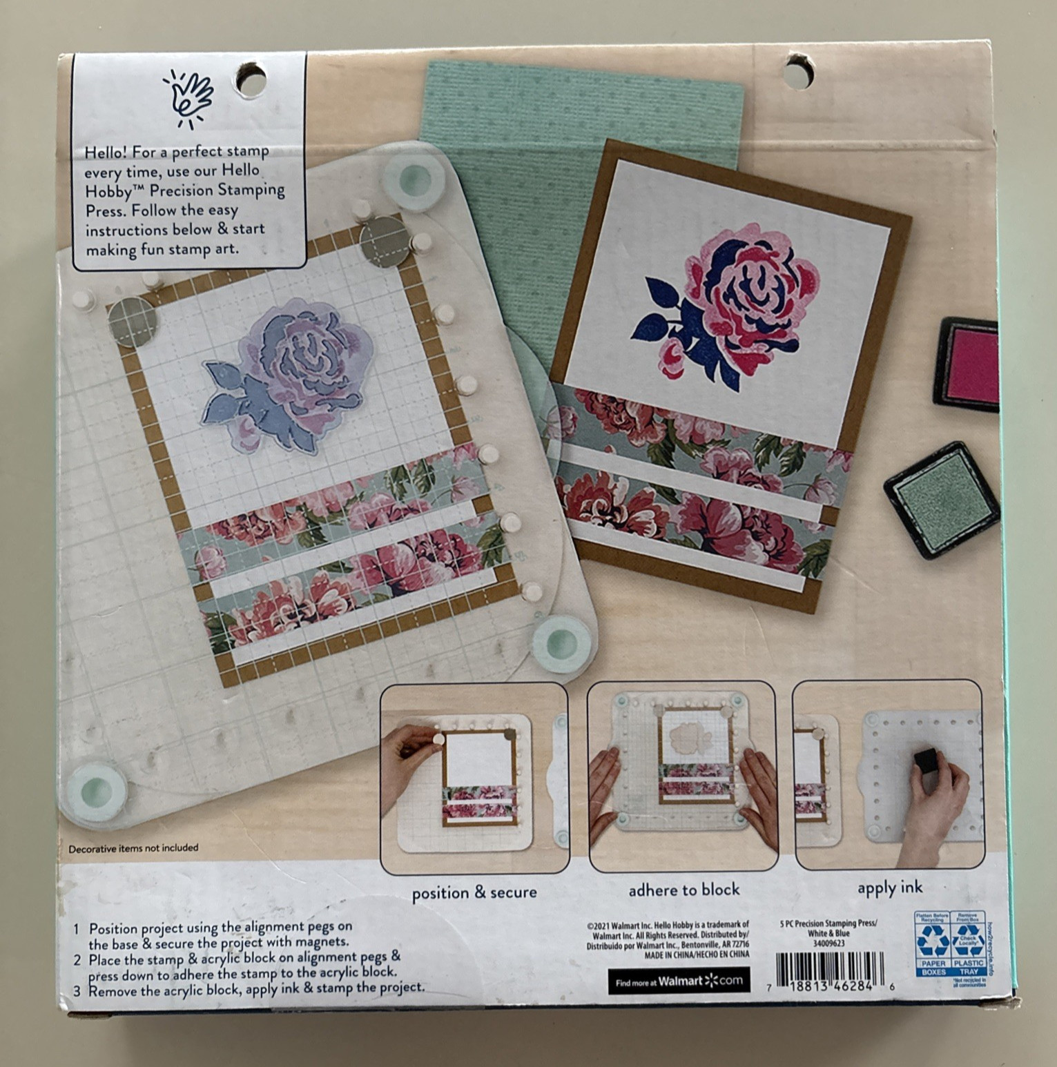 Hello Hobby Precision Stamping Press 5pc Set Craft Tool Card Making DIY