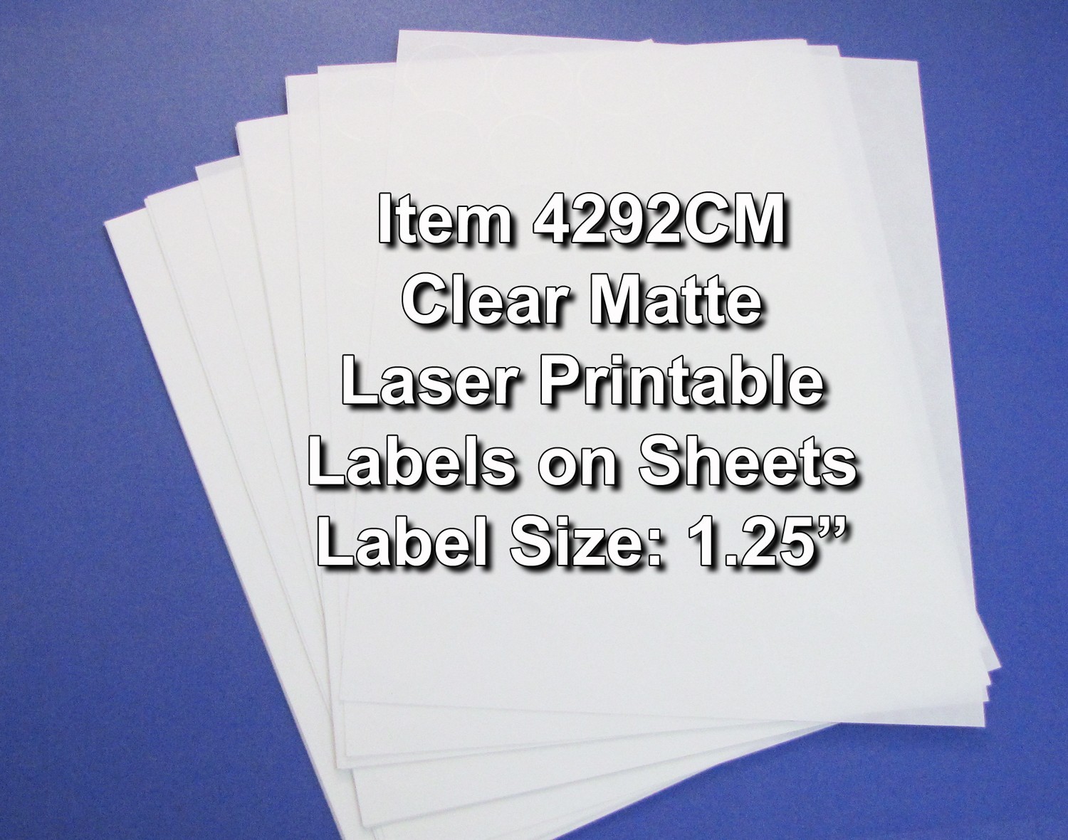 Clear Round Stickers 1.25 inch 1 1/4" Box Seals Labels 4292CM 50 Sheets