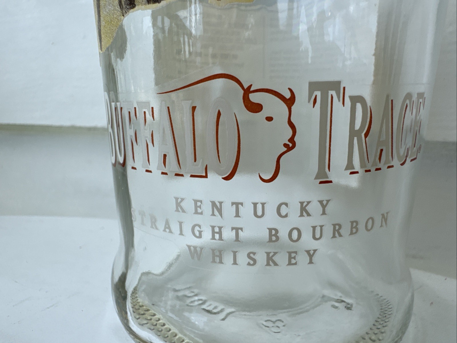 Buffalo Trace Kentucky Bourbon Bottle – Empty 750ML 90 Proof – With Cork