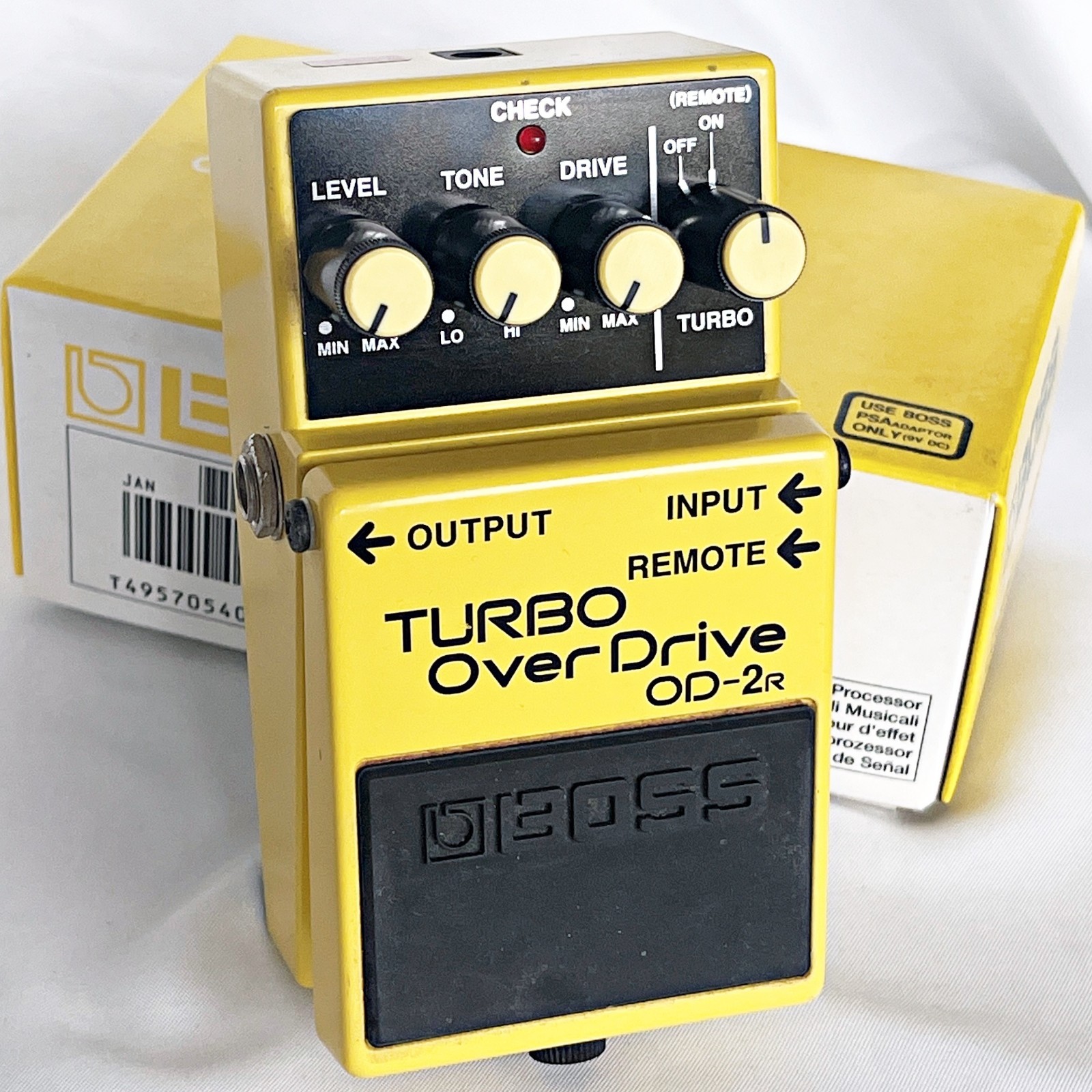 BOSS OD-2R TURBO Overdrive 1997 W/Box Vintage Guitar Pedal  Black Label PSA MIT
