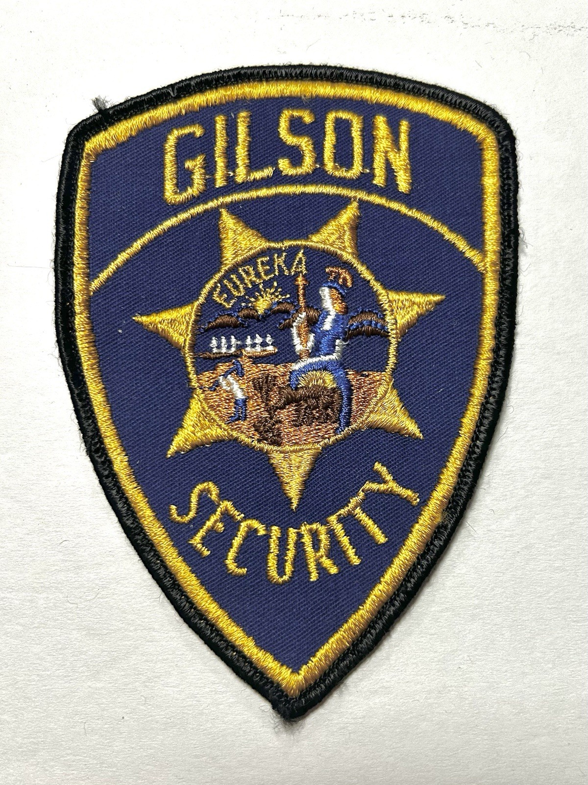 VINTAGE CALIFORNIA CA GILSON PRIVATE SECURITY OFFICER PATCH CHEESECLOTH #PDD118