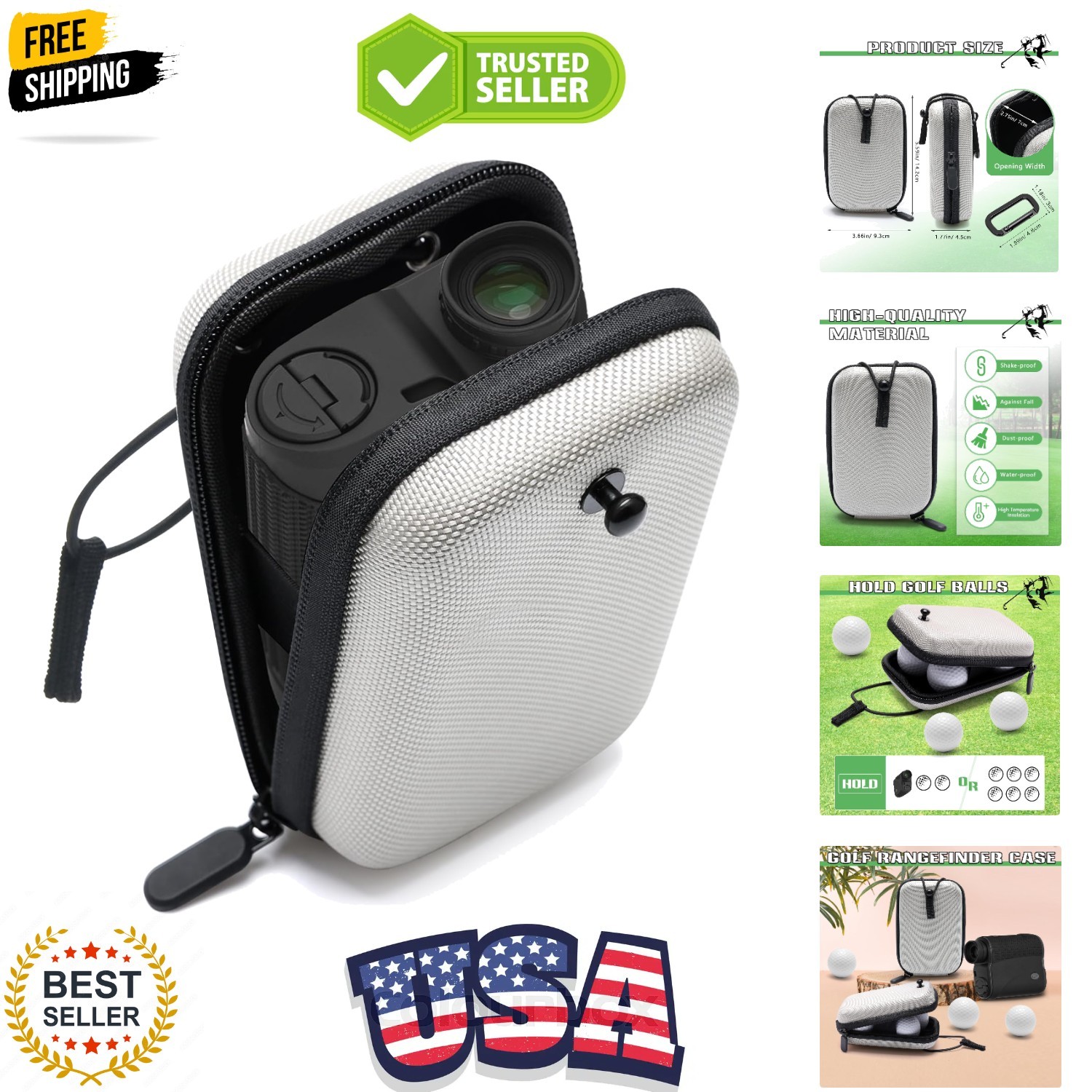 Golf Rangefinder Hard Shell Case, Hard Golf Rangefinder Case Universal Range ...