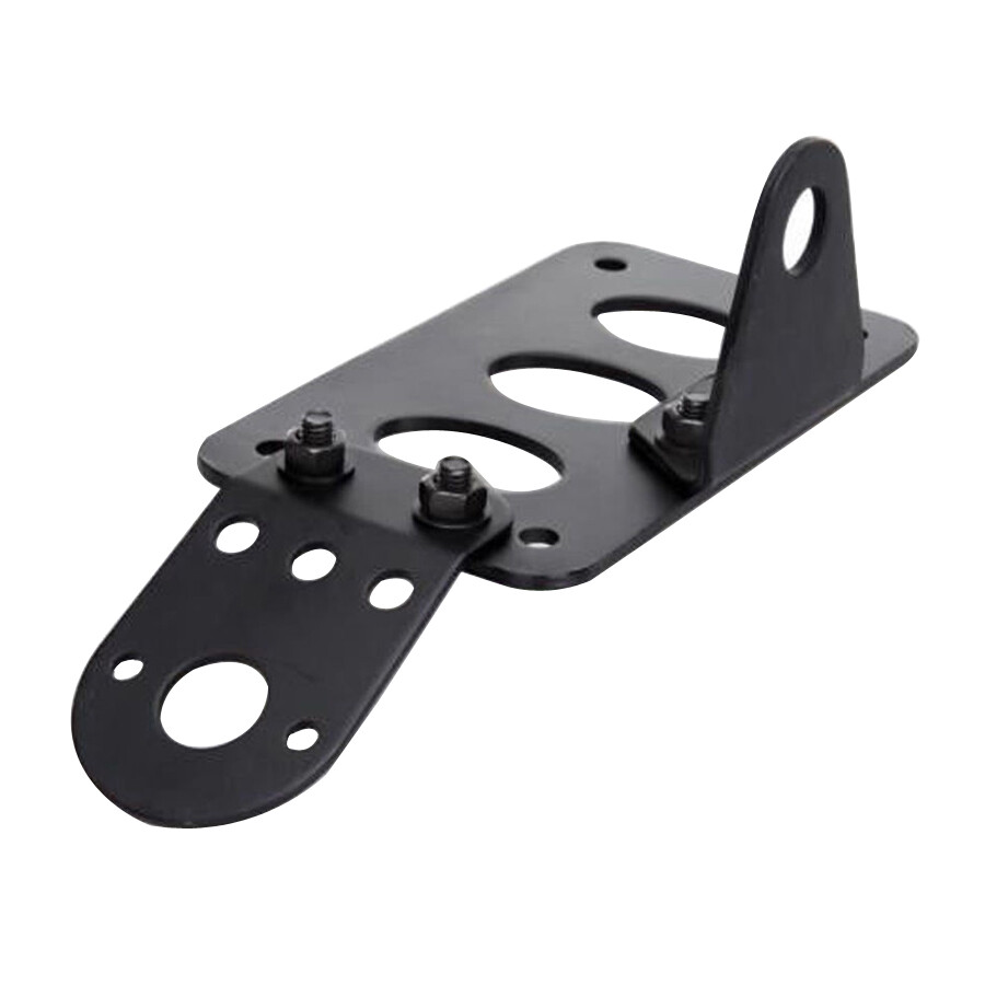 Motorcycle Side Mount License Plate Bracket Holder For Harley Chopper Dyna Black