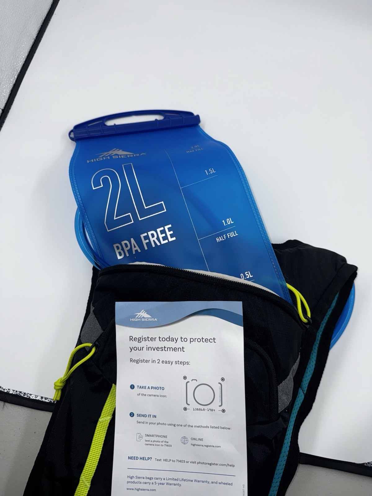 High Sierra Hydrahike 16L Hydration Water Backpack for Black/Blue