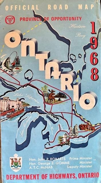 VINTAGE set of  Four Ontario, Canada Maps