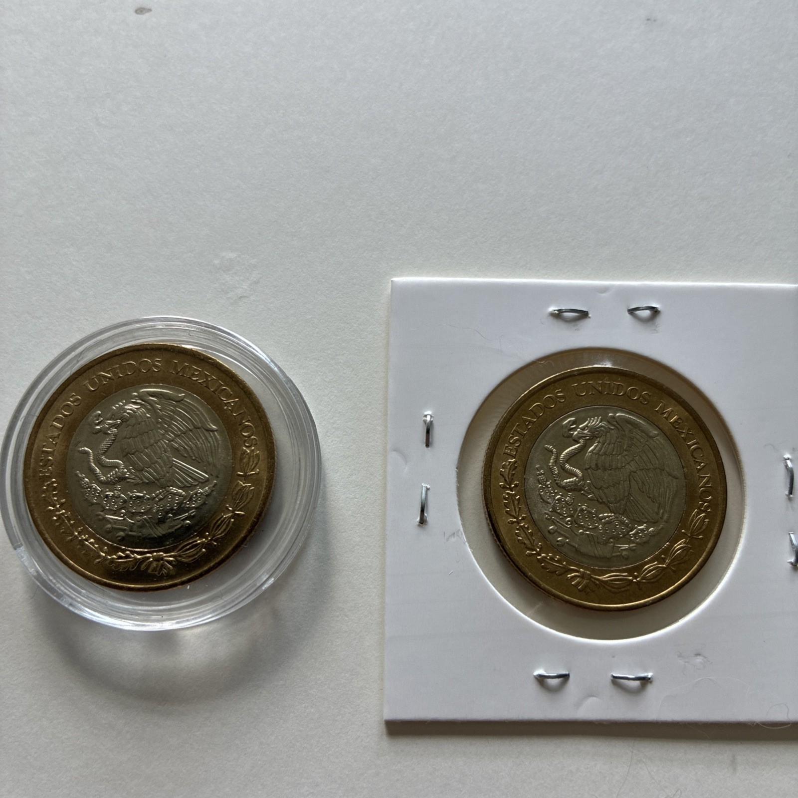 2023 $10 pesos ERROR PLANCHET DOBLE EAGLE UNC